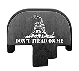 BASTION Rear Slide Cover Plate For Smith & Wesson S&W M&P 9mm .40 40 cal .357 45 acp Full Size ONLY, Butt Plate Laser Engraved - Don't Tread On Me