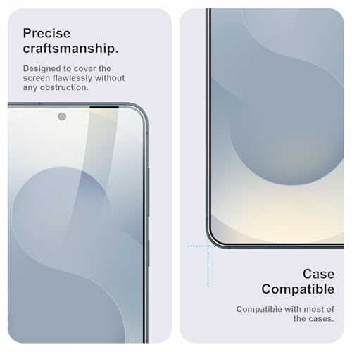 Image of HD Tempered Glass Screen Protector Compatible for Samsung Galaxy S25 Plus 5G with Edge to Edge coverage and Easy Installation kit