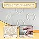 KAIYAYA 120 Stücke Gardinenringe Weiß 40mm Ringe Duschvorhang Haken Kunststoff Duschvorhangringe, Abnehmbar Shower Curtain Rings, Vorhangringe Weiß für Vorhänge und Gardinenstangen
