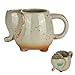 elthmpr Elephant Kaffeetasse Teetasse Becher - 430ML Elefantentasse aus Keramik 3D Kaffeetassen mit TeeBeutelhalter für Teebeutel Frauen Männer Tierfreunde & Teeliebhaber