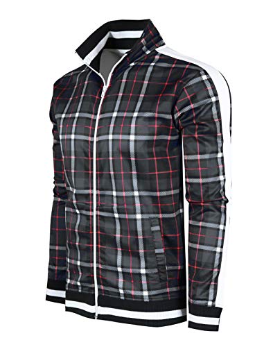 Image of SCREENSHOT-TRACK JACKET Mens Urban Hip Hop Premium Track Jacket - Slim Fit Side Taping Sportswear Urbanwear Streetwear Top