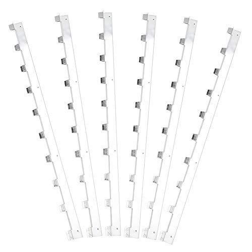6 Peças Tiras de Quadro de Colméia, Metal, 37x2.4cm, 187g, Branco, Ferramenta de Apicultura, Espaçad