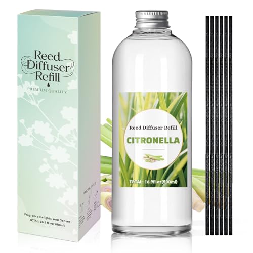 Image of SCENTORINI Reed Diffuser Oil Refill, 16.9oz Citronella Scented Essential Oil