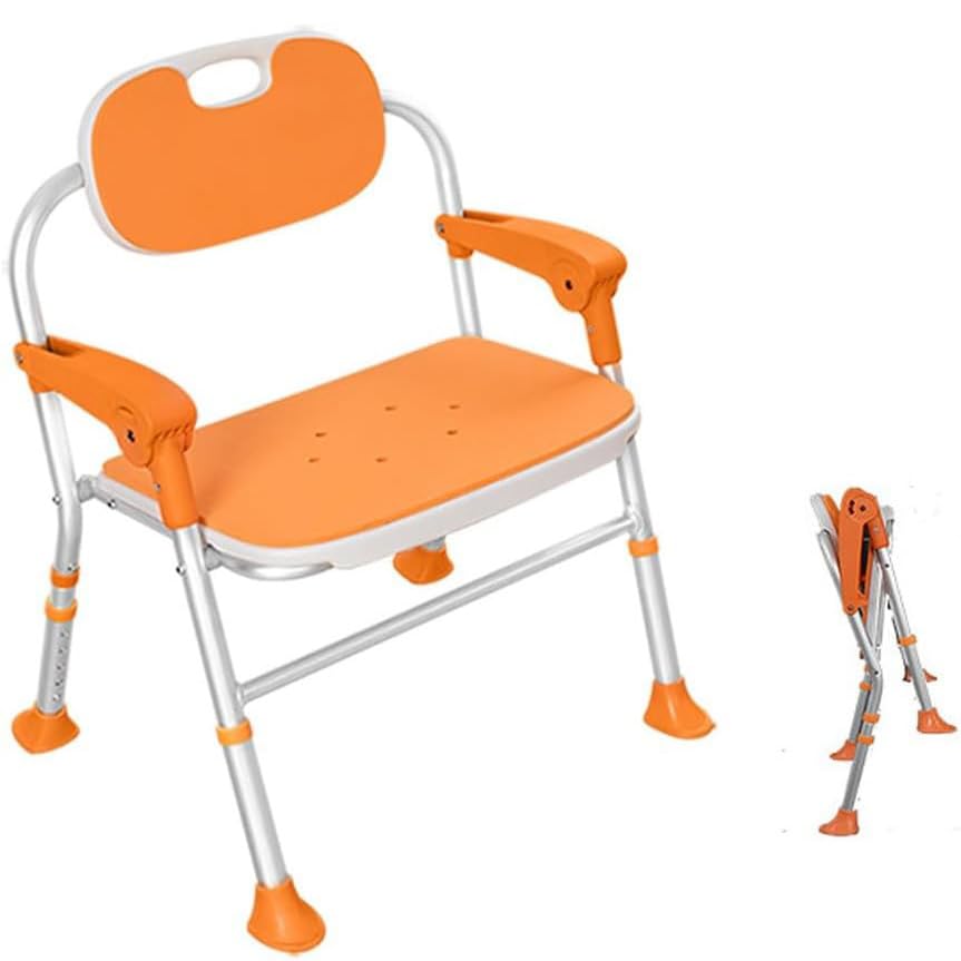 Chaise de douche pliante en alliage d'aluminium durable et ergonomique