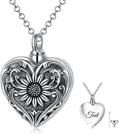 SOULMEET Cremation Jewelry for Ashes, Sterling Silver Urn Necklace for Ashes Women Men, Cherish Memories Jewelry to Keep Someone Near to You