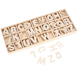 156 Pcs Small Wooden Letters for Crafts, Small Wooden Craft Letters, Mini Wooden Alphabet Letters A-Z Wood Letters for DIY Crafts and Arts Scrapbook Letters, Learning Signs Decoration Displays
