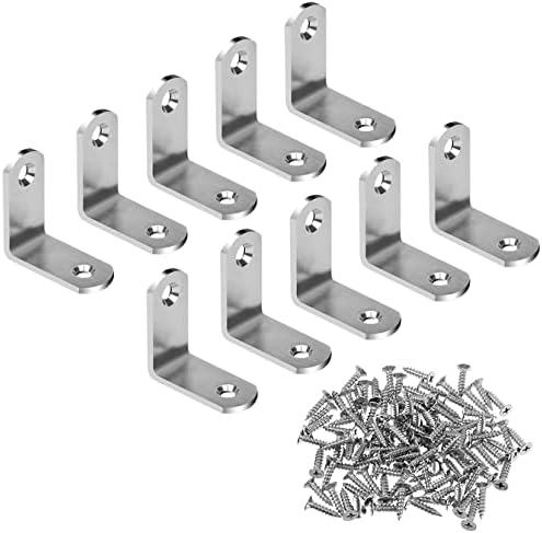 Equerre De Fixation Noir Angle Droit Support En Forme De L, 20 Pièces Équerre Angle 90 Degrés En