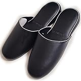 スリッパ 業務用 ビニール レザー 抗菌 厚底 店舗 施設 病院 学校 サロン 来客用 加工マーク入り 前とじ 室内 男女兼用 ブラック L