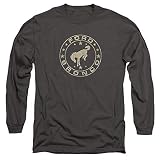 Ford Bronco Vintage Star Bronco Unisex Adult Long-Sleeve T Shirt for Men and Women, X-Large Charcoal