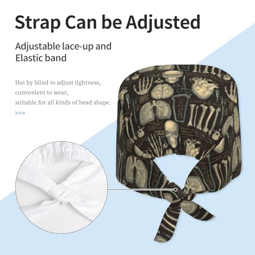 Image of Unisex Adjustable Surgical Sweatband - Elastic Bandage Cap - Scrub Caps for Nurse Working Cap