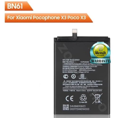 Image of Original BN61 Battery for Xiaomi Poco X3 MZB07Z0IN Battery with 6 Month Warranty**** (CC28)