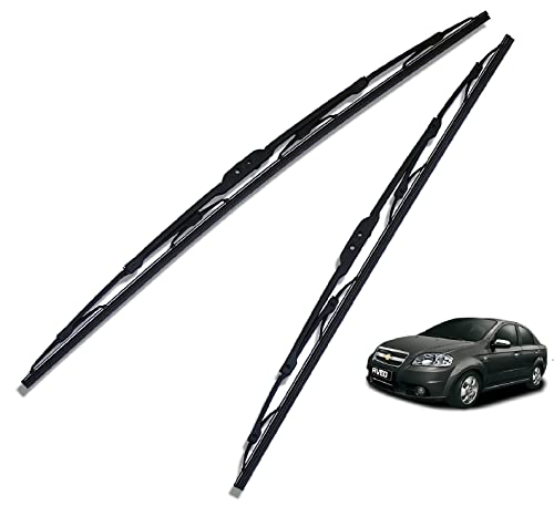 Image of Euro Care Metal Type Wiper Blade Compatibility with Chevrolet Aveo Windshield Car Wiper Blade Size D-22,P-16