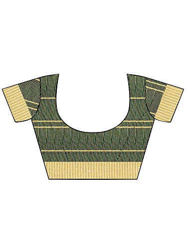 Image of AKHILAM Women's Linen Gota Work Embellished Saree With Unstitched Blouse Piece(LCRYFC Parent)