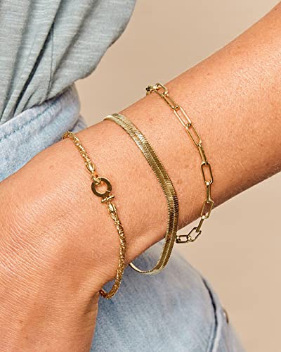 gorjana - Marin Bracelet 7 1/4" - 18k Gold Plated Brass - Layering with Other Jewelry - Elegant Rope Detail for Timeless Style - Versatile and Classic3