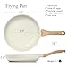 ESLITE LIFE Nonstick Ceramic Frying Pan Skillet, Non-Toxic Egg Omelette Kitchen Cooking Pans Compatible with All Stovetops (Gas, Electric & Induction), PTFE & PFOA Free (White, 9.5'')