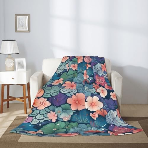 Couverture en flanelle anti-froid plaid léger et chaud motif écailles lit - 3