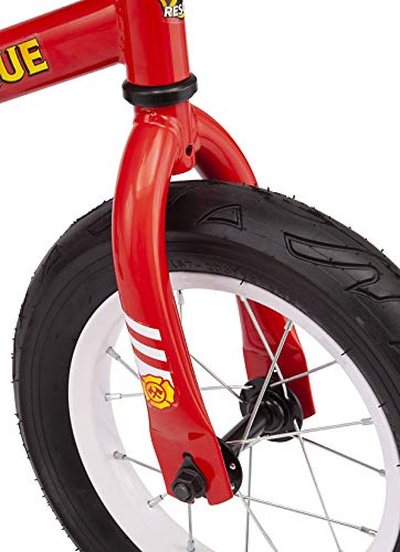 Pacific Fire Rescue Character Kids Bike, 12-Inch Wheels, Ages 3-5 Years, Coaster Brakes, Adjustable Seat, Red, One Size #TOP4