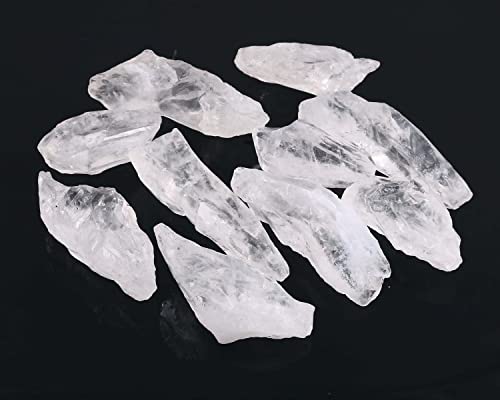 Image of Natural Clear Quartz Crystal Stone (Sphatik) 100 Grams for Reiki Healing, Meditation, Manifestation & Chakra Balancing | Raw Healing Crystal for Positive Energy & Home Decor