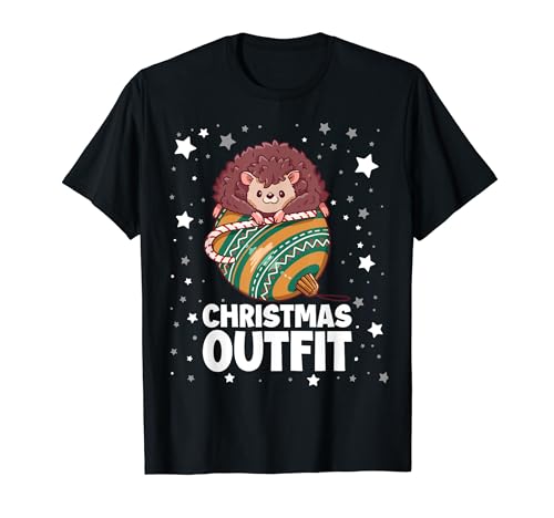 Traje de Navidad con elfo de Papá Noel para hombre y mujer Camiseta