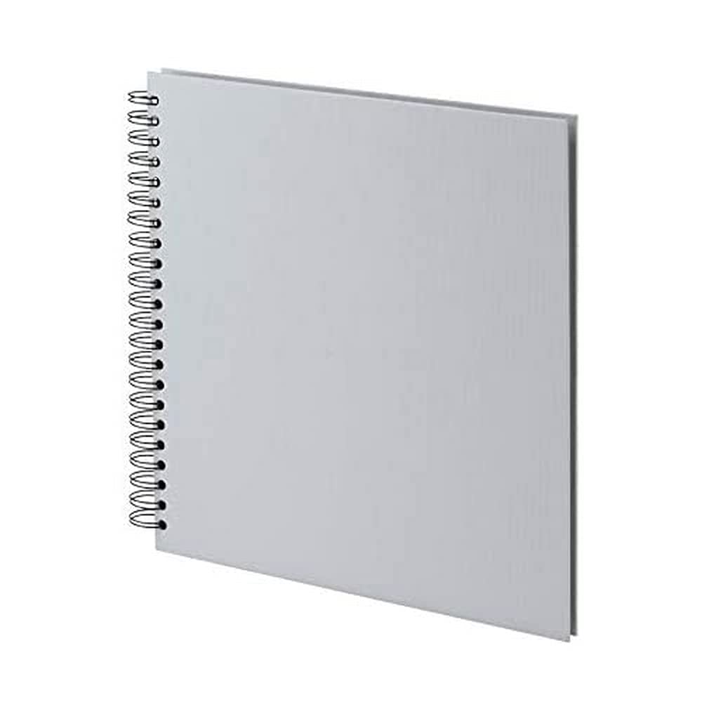 Rössler Papier 1329452177 - S.O.H.O. Wire-O fotoalbum 290 x 290 mm, 60 zwarte pagina's, steen, 1 stuk