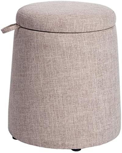 Pouf de rangement rembourré et son système de dessus relevable fluide en velours