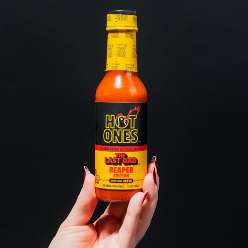 Image of Hot Ones Last Dab Hot Sauce The Last Dab Reaper Edition Carolina reaper Hot Sauce 5 Fl Oz Pack of 3