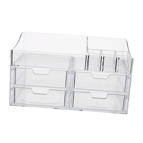 Contenant à maquillage transparent avec tiroir multicouche pour optimiser votre coiffeuse