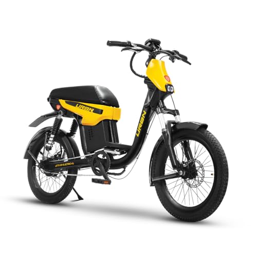 Image of Motovolt URBN E-Moped | Up to 105 km Range (PAS Mode) | 250W BLDC Motor | 36V Removable LFP Battery, 20Ah (IP67) | 120 kg Load Capacity | Spring + Hydraulic Suspension | 20 inch Tyres | Mustard Yellow 1 | Up to 105 km Range (PAS Mode), 250W BLDC Motor, 36V Removable LFP Battery, 20Ah (IP67), 120 kg Load Capacity