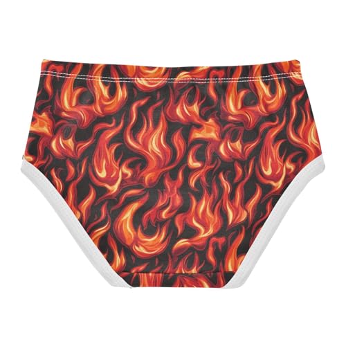 Girls Underwear Soft Cotton Flames Kids Panties in Sizes 2/3t, 4t, 5t, 6 and 82