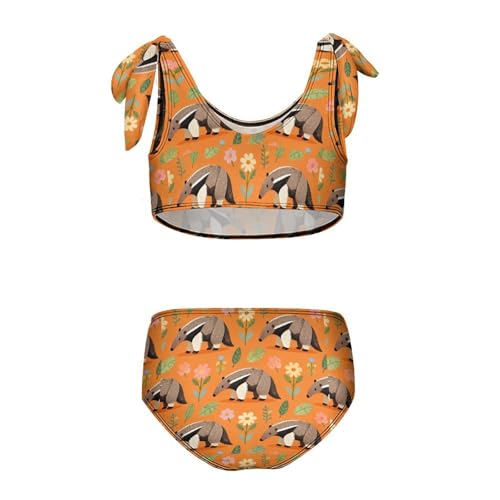 Image of Axolotl Anteater Girls Swimsuit Two Piece Swimwear Bathing Suit for Girls