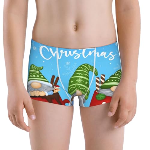 Boys' Cotton Boxer Brief Soft Underwear-Merry Christmas Gnome