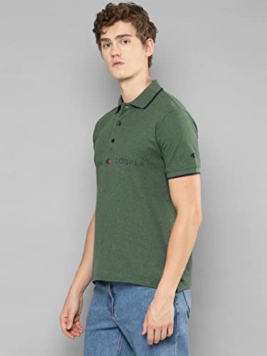 Image of Allen Cooper Solid Pure Cotton Polo Tshirts for Men