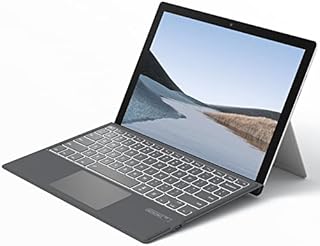 GreenLaw Surface Pro 7 Keyboard, 7-Color Backlight, Multi-Gesture Touchpad, Bluetooth 5.1 Wireless, Detachable Slim Type Cover for Surface Pro 7+/ 7/6/ 5/4, Grey