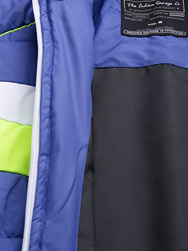 Image of The Indian Garage Co Men Slim Fit Solid Puffer Jackets