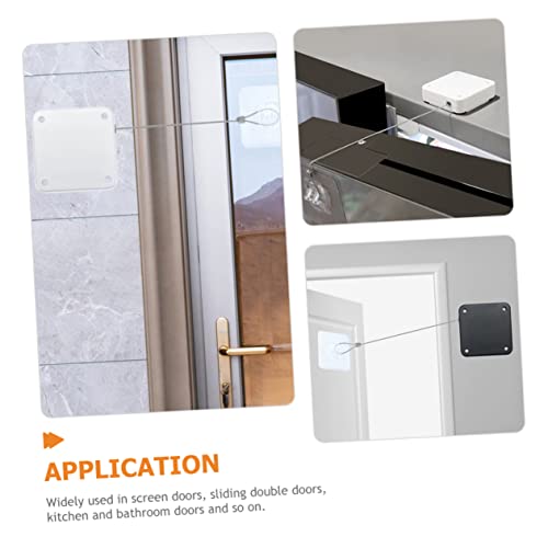 Cierrapuertas automático sin perforaciones: pack de 3 para puertas corredizas 8