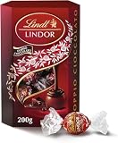 Lindt Lindor Doppio Cioccolato Praline di Cioccolato al Latte con Ripieno Fondente 16 Cioccolatini, Confezione da 1000g