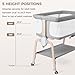 Cowiewie Bassinet Bedside Sleeper, Portable, Breathable, Adjustable Baby Bedside Bassinet for Peaceful Nights, Grey
