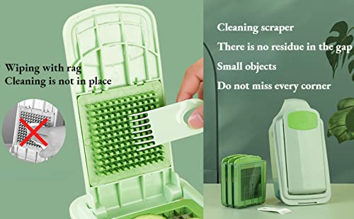 Ll-In-1 Vegetable Chopper Mandoline Slicer Cheese Grater Multi Blade French Fry Cutter Veggie Food Onion Salad Dicer Handheld Spiralizer Kitchen Gadgets #TOP4