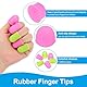 PATIKIL Gummifingerspitzen, 15er-Pack Silikon-Daumen-Fingerschutz-Fingerspitzenabdeckungen Schutzpolster Fingerhüte für Büro, Zählen, Nähen, Pink, Große Größe