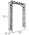 Panacea 84303 Mission Garden Arbor with Lanterns, Black, 79.5" H