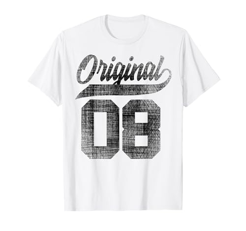 17.Geburtstag Original Junge Mädchen Vintage Jahrgang 2008 T-Shirt