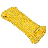 A1FISHER Poly Crab Line Floating for Crab Trap 1/4 in Dia x 100 FT, Polyethylene, Yellow Twisted Crabbing Rope 1Pack