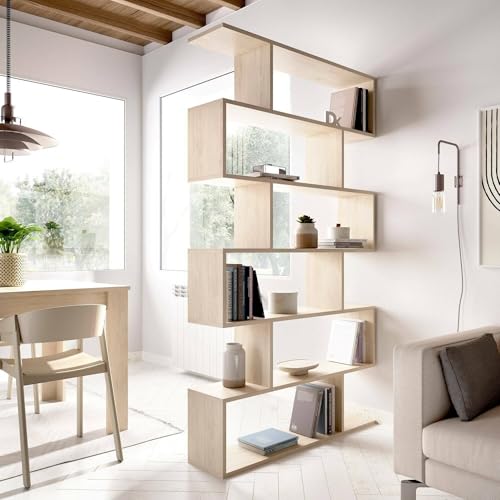 STRUTTURA E UTILIZZO - Mobile porta libri multiuso lineare sviluppata in verticale con sei scomparti aperti - Grazie alla sua struttura multifunzione dotata di ripiani e mensole, è possibile posizionare sugli scaffali libri, documenti o oggetti decorativi a seconda delle esigenze - Questa libreria salvaspazio è moderna e perfetta da posizionare in ambienti con esigenze di spazio - Articolo d'arredamento perfetto per arredare salotto, camera, stanza dei bambini, ufficio o studio casalingo