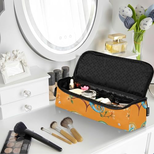 Bolsa de viaje para herramientas de cabello heat resistant mat grande para planchas y rizadores color naranja miniatura 6