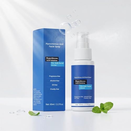 65ml Hypochlorous Acid Facial Spray Daily Rescue Facial Spray Reduce Redness and Breakouts Calm Redness Delicate Skin Daily Solution & Post-Sun Care Soothing and Refreshing pH Balancing Toner