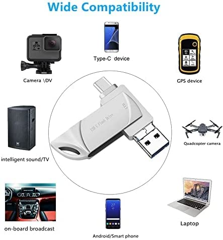 Usb3.1 Flash Drives 1Tb,Dual Usb C Thumb Drive With Type-C Port,Otg Pendrives For Macbook Pro Faster Speed Usb C Memory Stick External Storage Drive For Android Phones,Computer,Pad And Pc(Silver) #TOP3