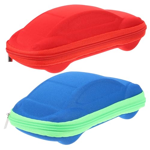Beavorty 2 Piezas Estuche para Gafas Infantil con Diseño de Coche Carcasa Semirrígida de Eva Colorida con Cremallera Funda Adorable para Protección Segura para Gafas de Sol Color Aleatorio
