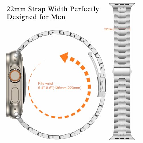 Image of MioHHR Stainless Steel Bands for Apple Watch 49 /46 /45 /44 /42mm(Series 3 /2 /1)