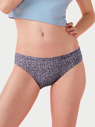 Image of Enamor Chic Cotton, All Day Comfort, Low Waist Bikini Panty for Women - Naturally Breathable, Antimicrobial with Stain Release, Inner Elastic, Regular Coverage - CB03 (Pack of 3)