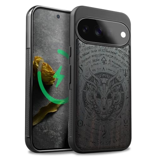 Coque Pixel 11 en bois gravé dragon Carveit étui antichoc premium